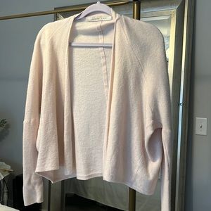 Athleta cashmere open cardigan light peach like new